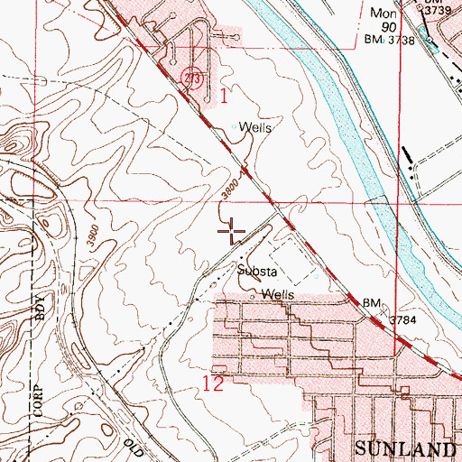 Topographic Map of NM4912422 Water Well, NM