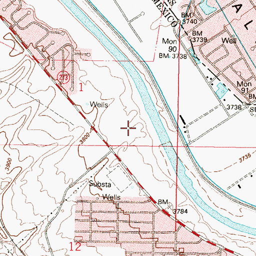 Topographic Map of NM4912424 Water Well, NM