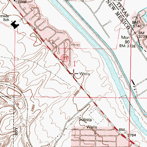 Topographic Map of U 32 Water Well, NM