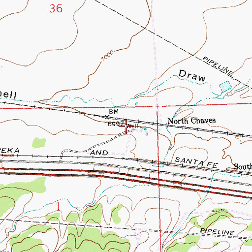 Topographic Map of RR2-Baca 15 Water Well, NM