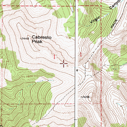 Topographic Map of Latir Peak Wilderness, NM