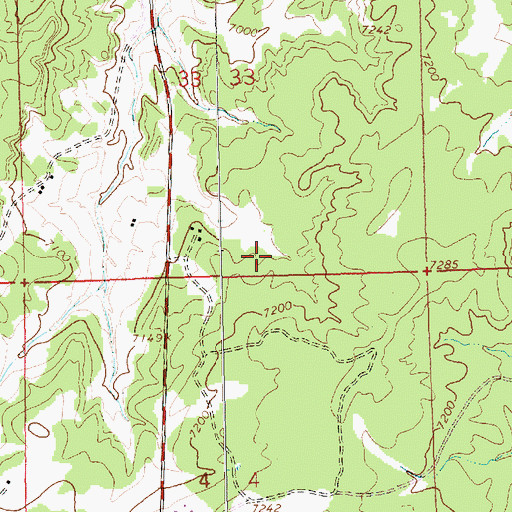 Topographic Map of Franklin, NM
