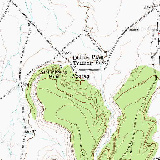 Topographic Map of Shillingburg, NM