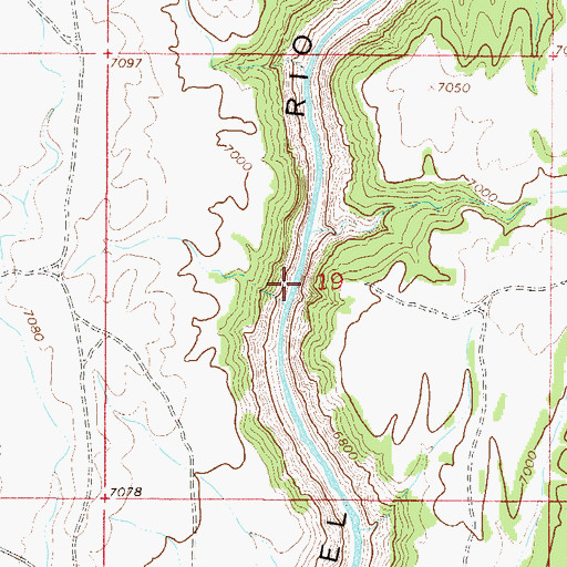 Topographic Map of Horse Thief Shorty Rapid, NM