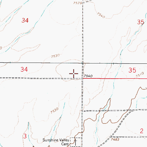Topographic Map of 10033 Water Well, NM