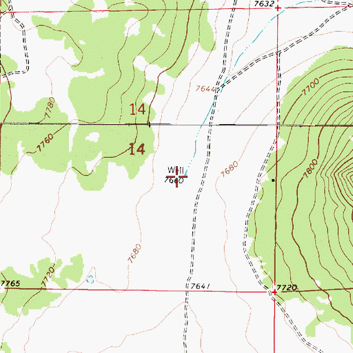 Topographic Map of Test Hole 9A Water Well, NM