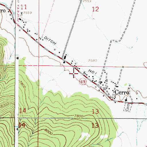 Topographic Map of 10022 Water Well, NM