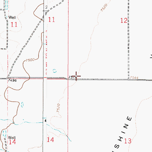 Topographic Map of 10026 Water Well, NM