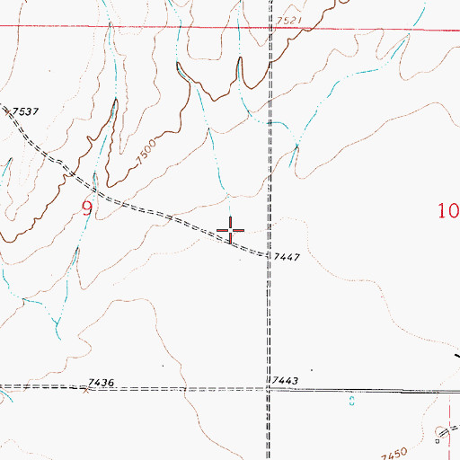 Topographic Map of Test Hole R2 Water Well, NM