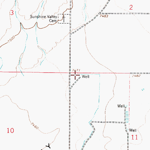 Topographic Map of Well 4 Water Well, NM