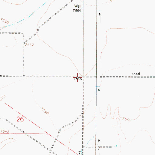 Topographic Map of 10019 Water Well, NM