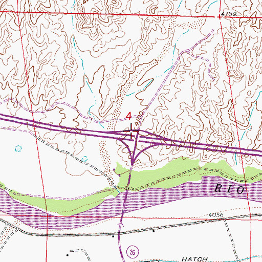 Topographic Map of Hatch Interchange, NM