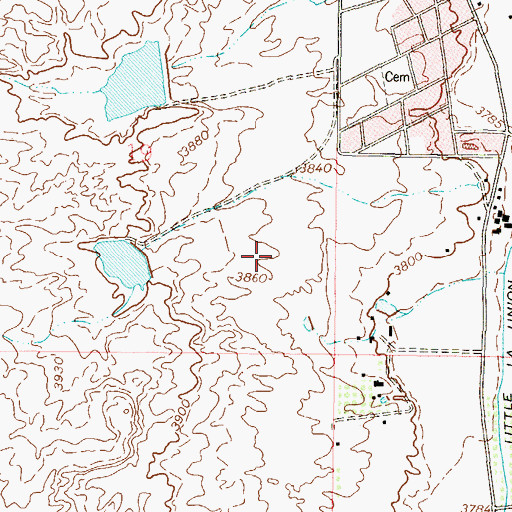 Topographic Map of La Union Vieja, NM