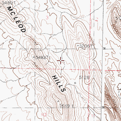 Topographic Map of Hogue Hills, NM