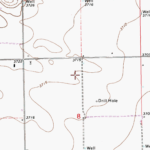 Topographic Map of 10228 Water Well, NM