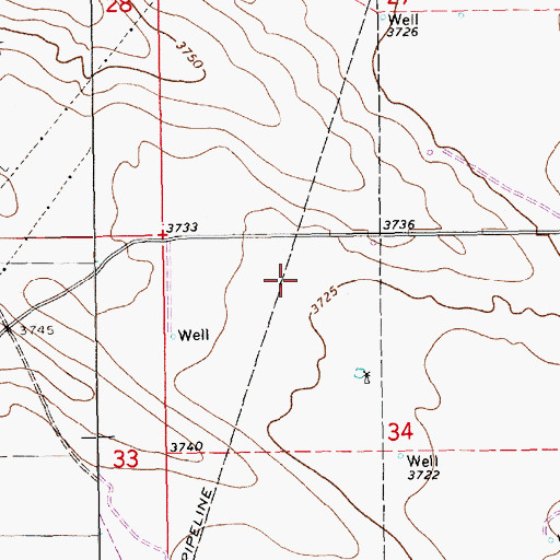 Topographic Map of 10223 Water Well, NM