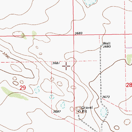 Topographic Map of 10233 Water Well, NM