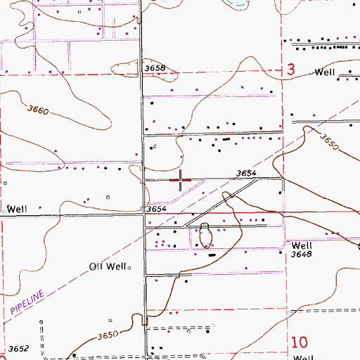 Topographic Map of 10244 Water Well, NM