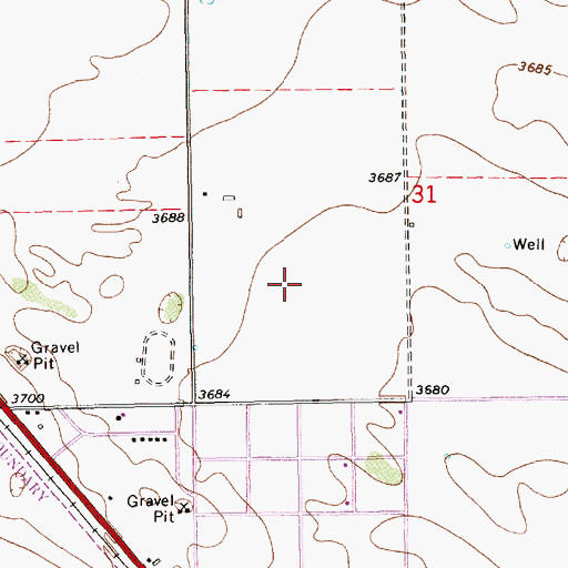 Topographic Map of 10235 Water Well, NM
