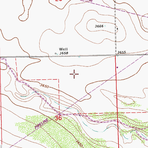 Topographic Map of 10237 Water Well, NM