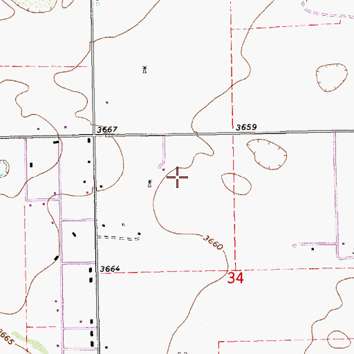 Topographic Map of 10236 Water Well, NM
