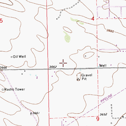 Topographic Map of College Lane Elementary School, NM