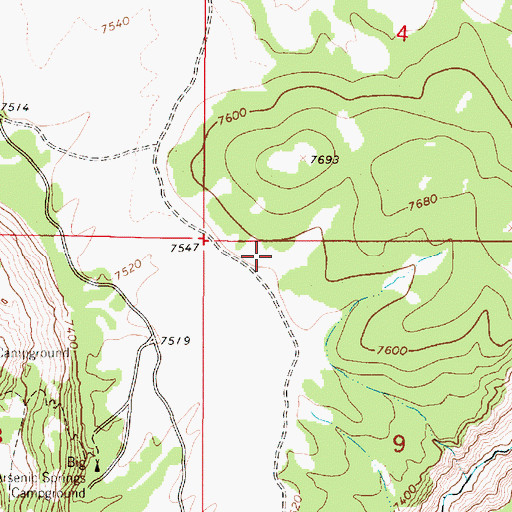 Topographic Map of Rio Grande Wild and Scenic River Visitor Center, NM