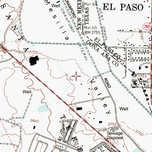 Topographic Map of Orange Post Office (historical), NM
