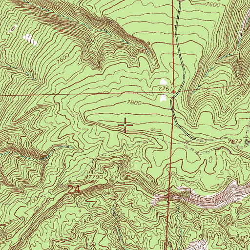 Topographic Map of KQNM-FM (Gallup), NM