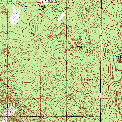 Topographic Map of Cindy Mine, NM