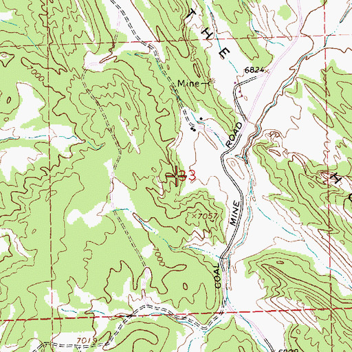 Topographic Map of Largo Number 4 Mine, NM