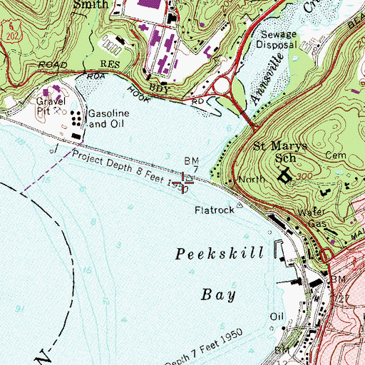 Topographic Map of Annsville Creek, NY