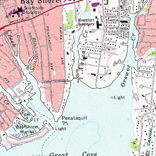 Topographic Map of Awixa Creek, NY