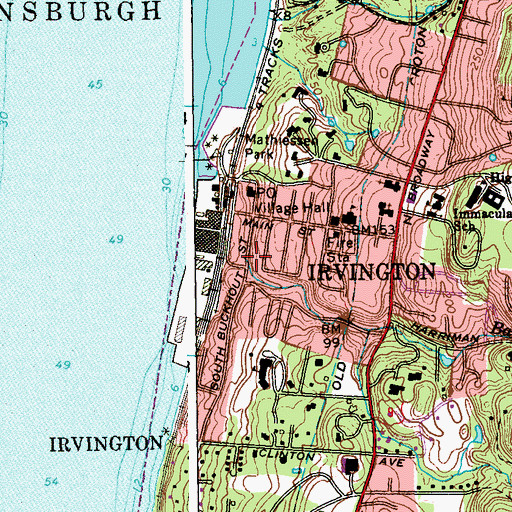 Topographic Map of Barney Brook, NY