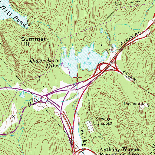 Topographic Map of Beechy Bottom Brook, NY