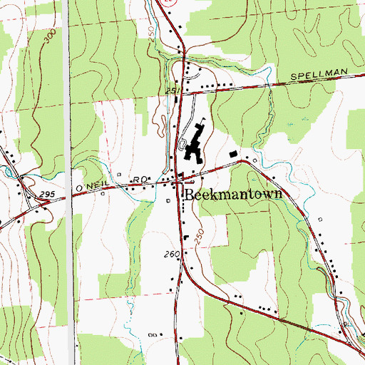 Topographic Map of Beekmantown, NY