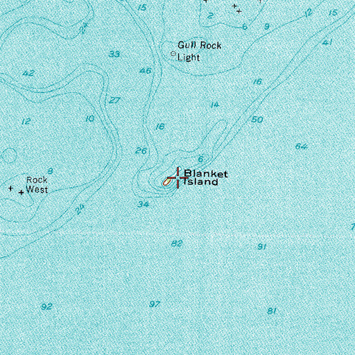 Topographic Map of Blanket Island, NY