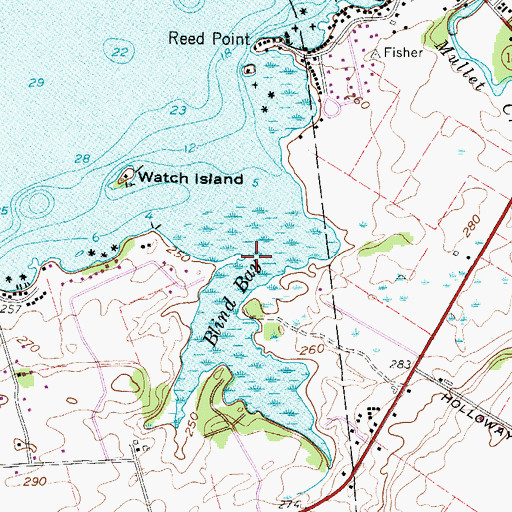 Topographic Map of Blind Bay, NY