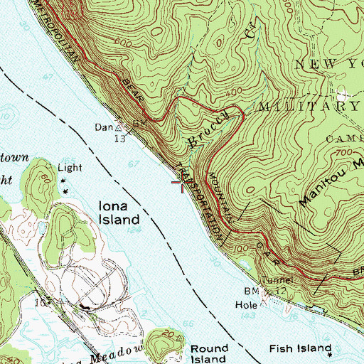 Topographic Map of Broccy Creek, NY
