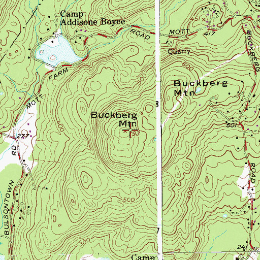 Topographic Map of Buckberg Mountain, NY