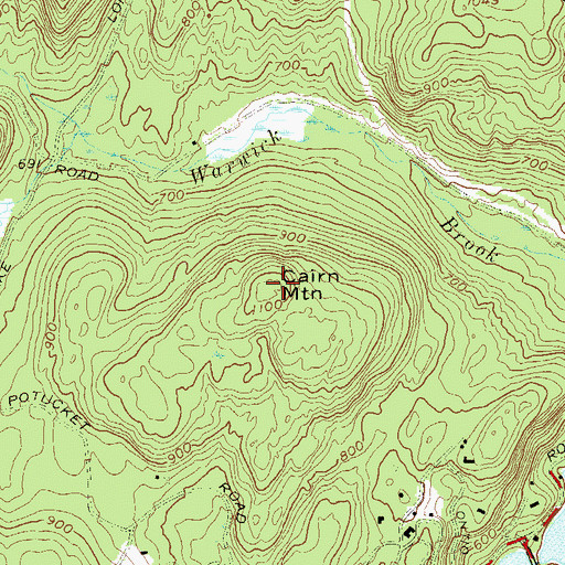 Topographic Map of Cairn Mountain, NY