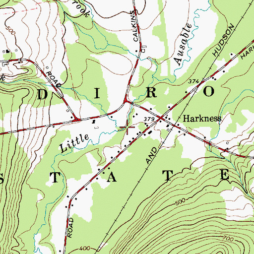 Topographic Map of Caldwell Brook, NY