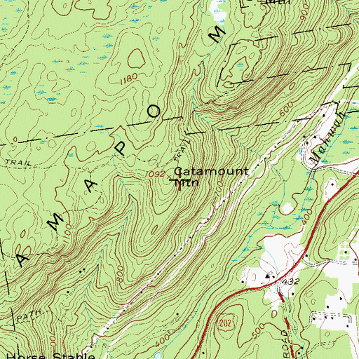 Topographic Map of Catamount Mountain, NY
