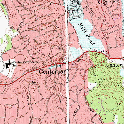 Topographic Map of Centerport, NY