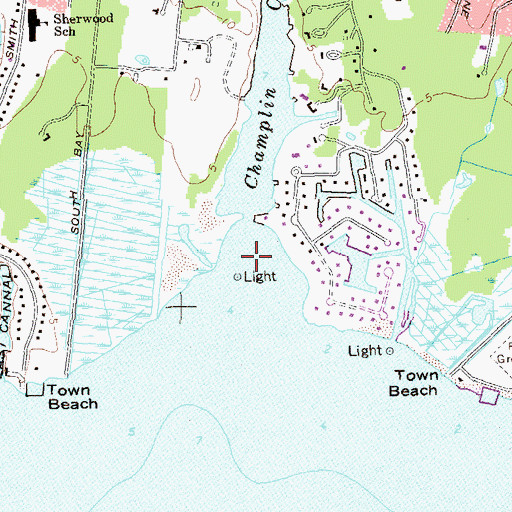 Topographic Map of Champlin Creek, NY