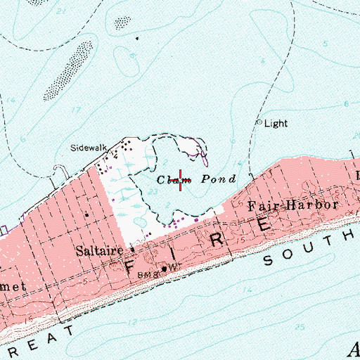 Topographic Map of Clam Pond, NY