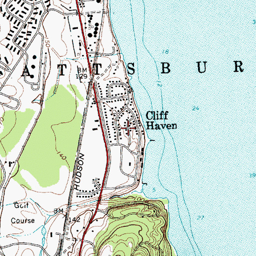 Topographic Map of Cliff Haven, NY