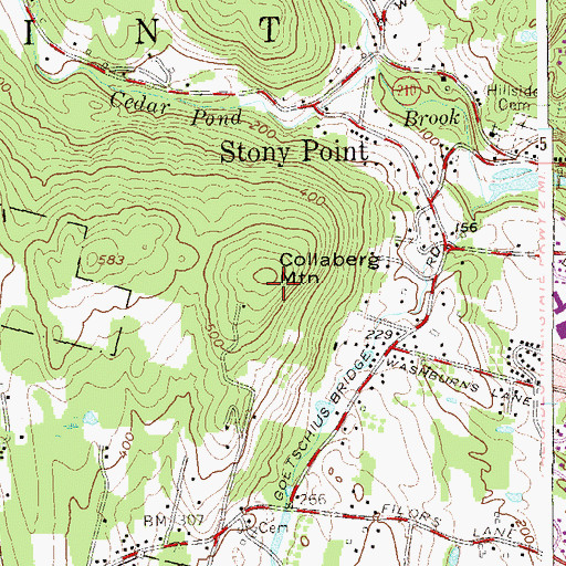 Topographic Map of Collaberg Mountain, NY