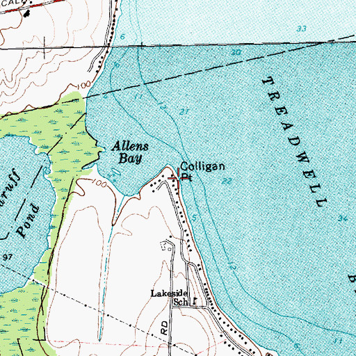 Topographic Map of Colligan Point, NY