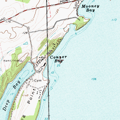 Topographic Map of Conner Bay, NY
